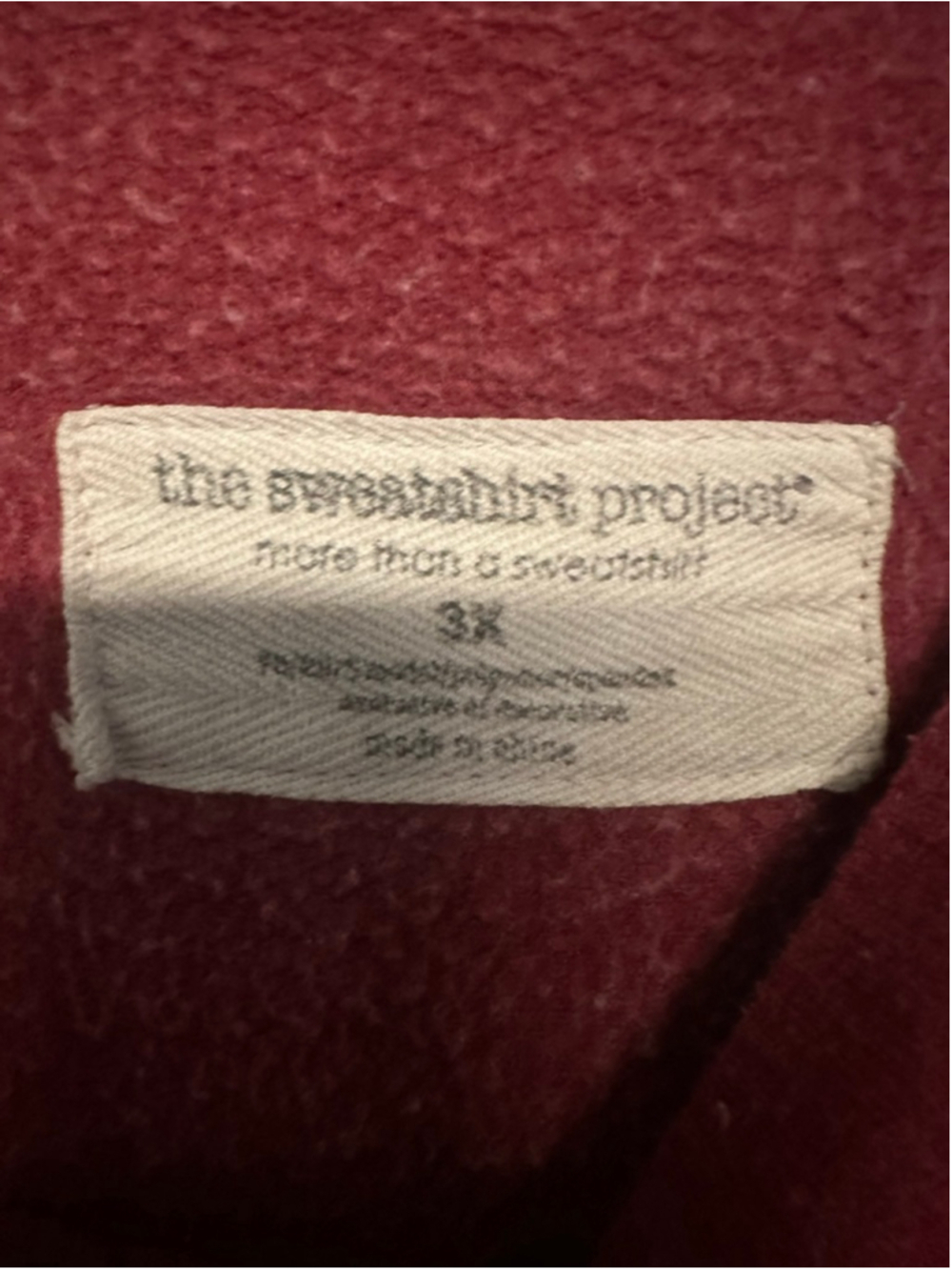Women's The Sweatshirt Project Red Button Detail Sweatshirt Plus Size 3X - Picture 2 of 9